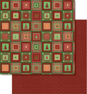 Ursus SCRAPB.PAPER WINTERZ.ROT/GRÜN 12"x12",5BL. 4008525097785