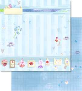 Ursus PREM.GLITTER SCRAPB.PAPER 12"x12",5BL.MOT.08