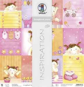 Ursus PREM.GLITTER SCRAPB.PAPER 12"x12",5BL.MOT.103