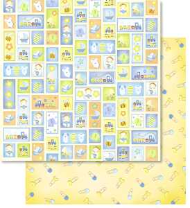 Ursus PREM.GLITTER SCRAPB.PAPER 12"x12",5BL.MOT.111