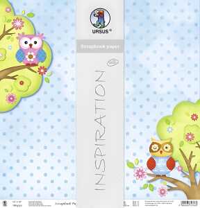 Ursus PREM.GLITTER SCRAPB.PAPER 12"x12",5BL.MOT.126