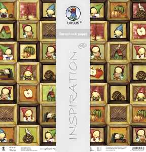 Ursus PREM.GLITTER SCRAPB.PAPER 12"x12",5BL.MOT.133