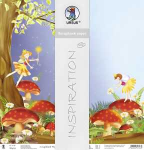 Ursus PREM.GLITTER SCRAPB.PAPER 12"x12",5BL.MOT.136