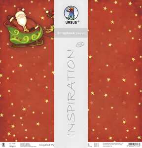 Ursus PREM.GLITTER SCRAPB.PAPER 12"x12",5BL.MOT.143