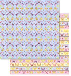 Ursus PREM.GLITTER SCRAPB.PAPER 12"x12",5BL.MOT.230