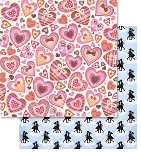 Ursus PREM.GLITTER SCRAPB.PAPER 12"x12",5BL.MOT.252