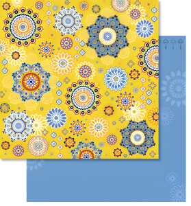 Ursus PREM.GLITTER SCRAPB.PAPER 12"x12",5BL.MOT.272