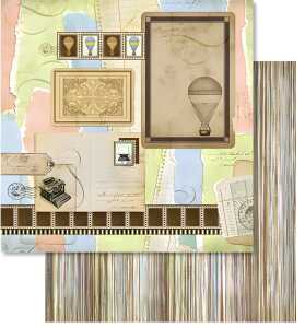 Ursus PREM.GLITTER SCRAPB.PAPER 12"x12",5BL.MOT.277