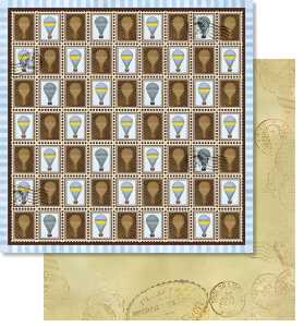 Ursus PREM.GLITTER SCRAPB.PAPER 12"x12",5BL.MOT.278