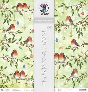 Ursus PREM.GLITTER SCRAPB.PAPER 12"x12",5BL.MOT.312