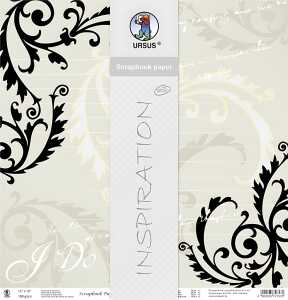Ursus PREM.GLITTER SCRAPB.PAPER 12"x12",5BL.MOT.34