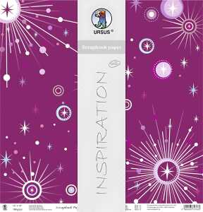 Ursus PREM.GLITTER SCRAPB.PAPER 12"x12",5BL.MOT.55