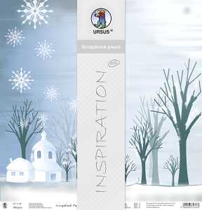 Ursus PREM.GLITTER SCRAPB.PAPER 12"x12",5BL.MOT.66