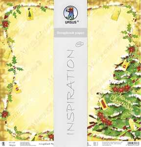 Ursus PREM.GLITTER SCRAPB.PAPER 12"x12",5BL.MOT.67