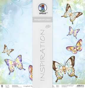 Ursus PREM.GLITTER SCRAPB.PAPER 12"x12",5BL.MOT.73