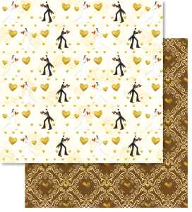 Ursus PREM.GLITTER SCRAPB.PAPER 12"x12",5BL.MOT.88