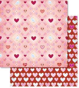 Ursus PREM.GLITTER SCRAPB.PAPER 12"x12",5BL.MOT.95