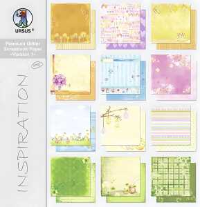 Ursus PREMIUM GLITTER SCRAPBOOK PAPER VERSION 1