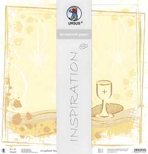 Ursus SCRAPB.PAPER CHRISTL.SYMB.12"x12",5BL.MOT.01
