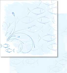 Ursus SCRAPB.PAPER CHRISTL.SYMB.12"x12",5BL.MOT.03