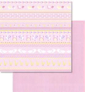 Ursus SCRAPB.PAPER BABY ROSA 12"x12",5BL.MOTIV 01