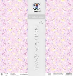 Ursus SCRAPB.PAPER BABY ROSA 12"x12",5BL.MOTIV 02