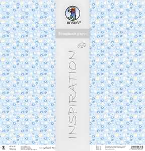 Ursus SCRAPB.PAPER BABY BLAU 12"x12",5BL.MOTIV 04