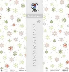 Ursus SCRAPB.PAPER CL.CHRISTM.RO/GR.12"x12",5BL.M.3