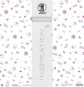 Ursus SCRAPB.PAPER CL.CHRISTM.FL/BR.12"x12",5BL.M.5