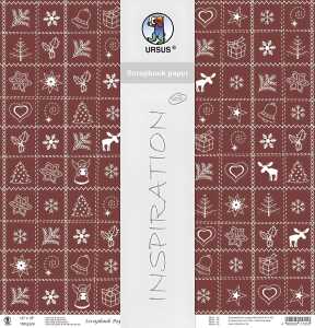 Ursus SCRAPB.PAPER COUNT.CHRISTM.12"x12",5BL.ROT