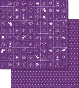 Ursus SCRAPB.PAPER COUNT.CHRISTM.12"x12",5BL.VIOLET