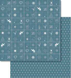 Ursus SCRAPB.PAPER COUNT.CHRISTM.12"x12",5BL.PETROL
