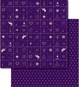 Ursus SCRAPB.PAPER COUN.CHRISTM.12"x12",25BL.VIOLET