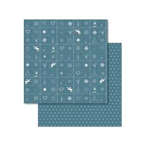 Ursus SCRAPB.PAPER COUN.CHRISTM.12"x12",25BL.PETROL