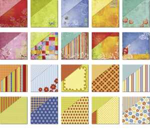 Ursus SCRAPB.PAPER "FARBENR/HA" 12"x12",20BL.20M.S.