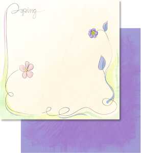 Ursus SCRAPB.PAPER 190G.12"x12",5BL.BLÜTENZ.MO.01