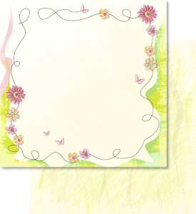 Ursus SCRAPB.PAPER 190G.12"x12",5BL.BLÜTENZ.MO.09