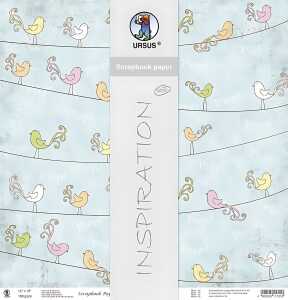 Ursus SCRAPB.PAPER 190G.12"x12",5BL.FRÜHLING,MOT.13