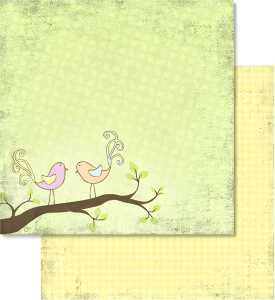 Ursus SCRAPB.PAPER 190G.12"x12",5BL.FRÜHLING,MOT.19