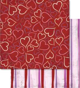 Ursus SCRAPB.PAPER 190G.12"x12",5BL.LIEBE,MOT.26