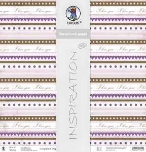 Ursus SCRAPB.PAPER 190G.12"x12",5BL.LIEBE,MOT.28