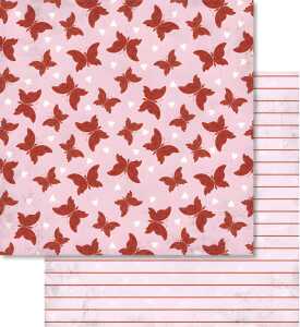 Ursus SCRAPB.PAPER 190G.12"x12",5BL.LIEBE,MOT.29