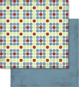 Ursus SCRAPB.PAPER 190G.12"x12",5BL.RETRO,MOT.32