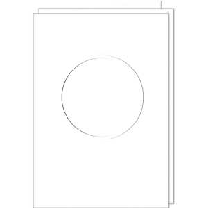 Ursus PASSEPARTOUTKARTEN DIN A6 RUND,25ST.WEISS