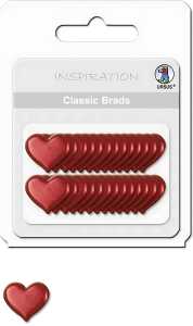 Ursus CLASSIC BRADS (4MM), HERZEN 1, ROT