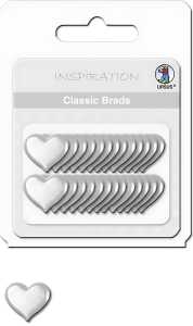 Ursus CLASSIC BRADS (4MM), HERZEN 1, SILBER