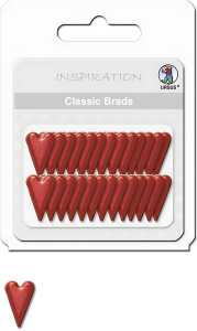 Ursus CLASSIC BRADS (4MM), HERZEN 2, ROT