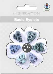 Ursus BASIC EYELETS ROUND 3MM,60ST.HELLBLAU