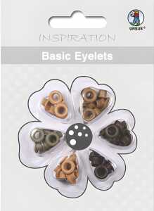 Ursus BASIC EYELETS ROUND 3MM,60ST.BRAUN