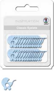 Ursus CLASSIC EYELETS 2-4MM,26ST.KINDERW.BLAU